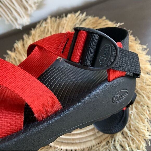 CHACO Men’s Custom Z/1 Sandals Red Black Size 7 - Picture 12 of 12